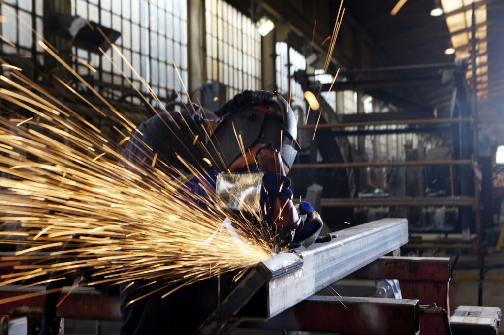 Welder at work