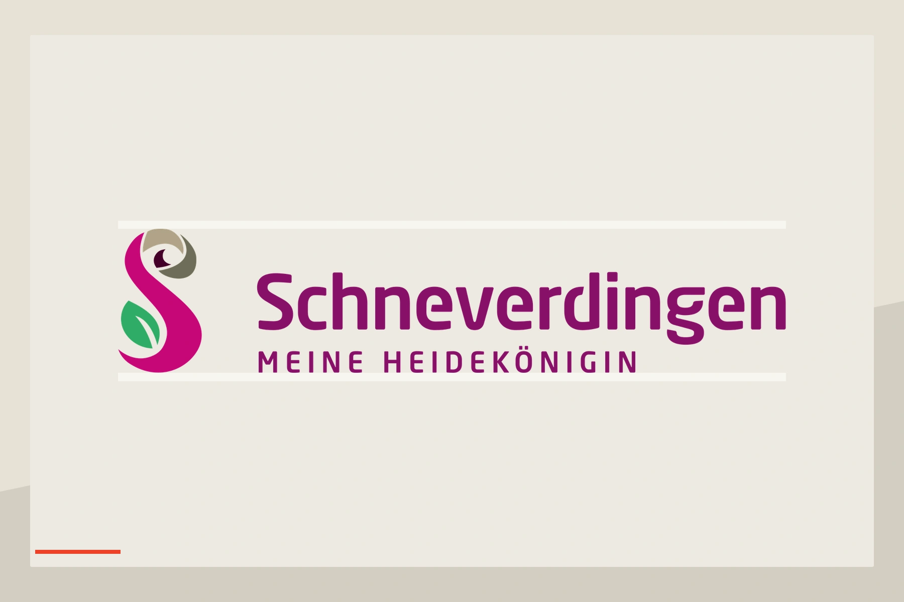 Stadt-Schneverdingen-Logo auf einer matten Präsentationsfläche